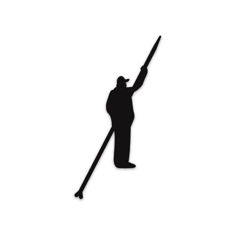 Poling Guy Vinyl Cutout Decal