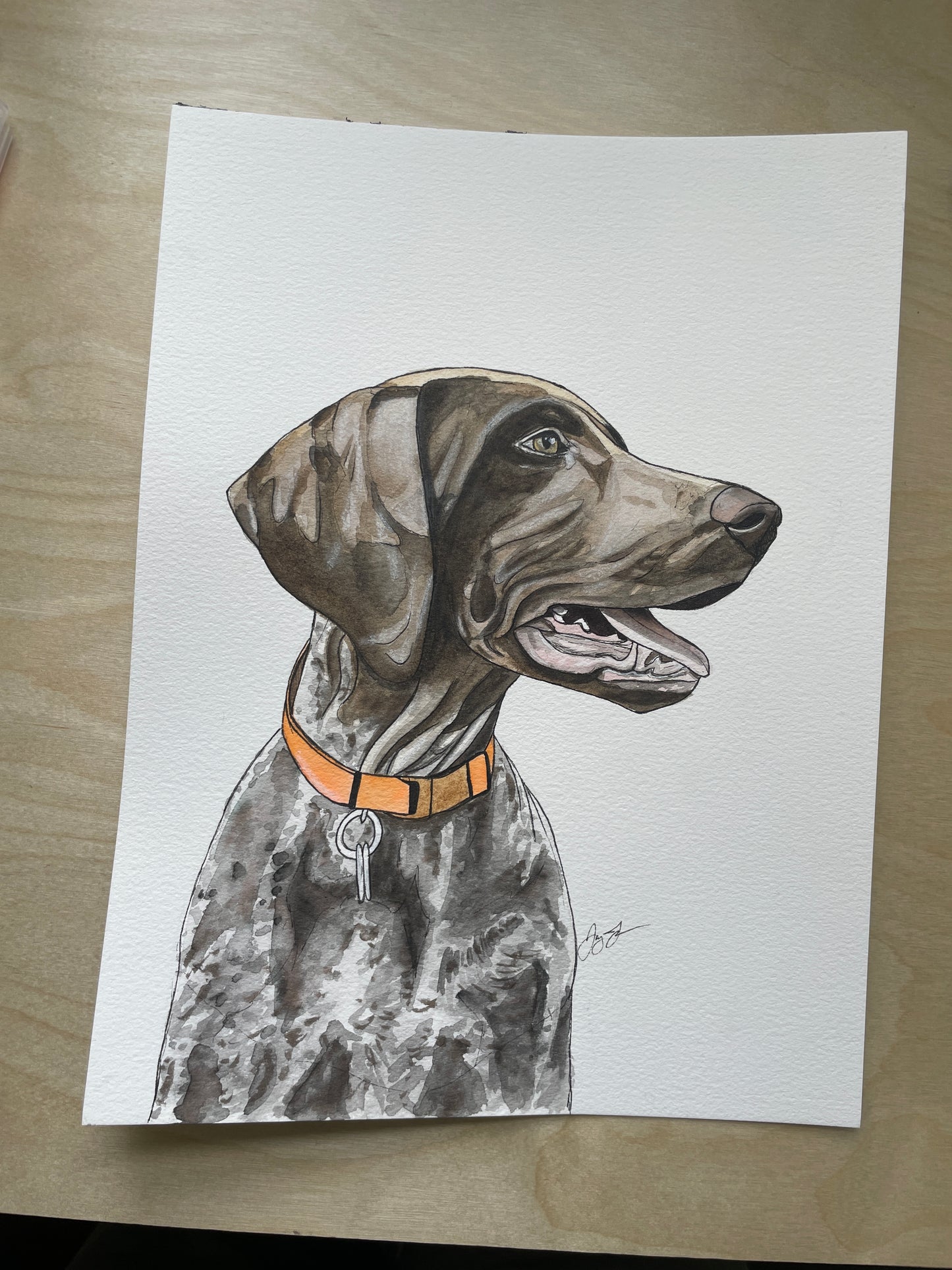 Custom Original Dog Portrait 50% Deposit (Read Description)