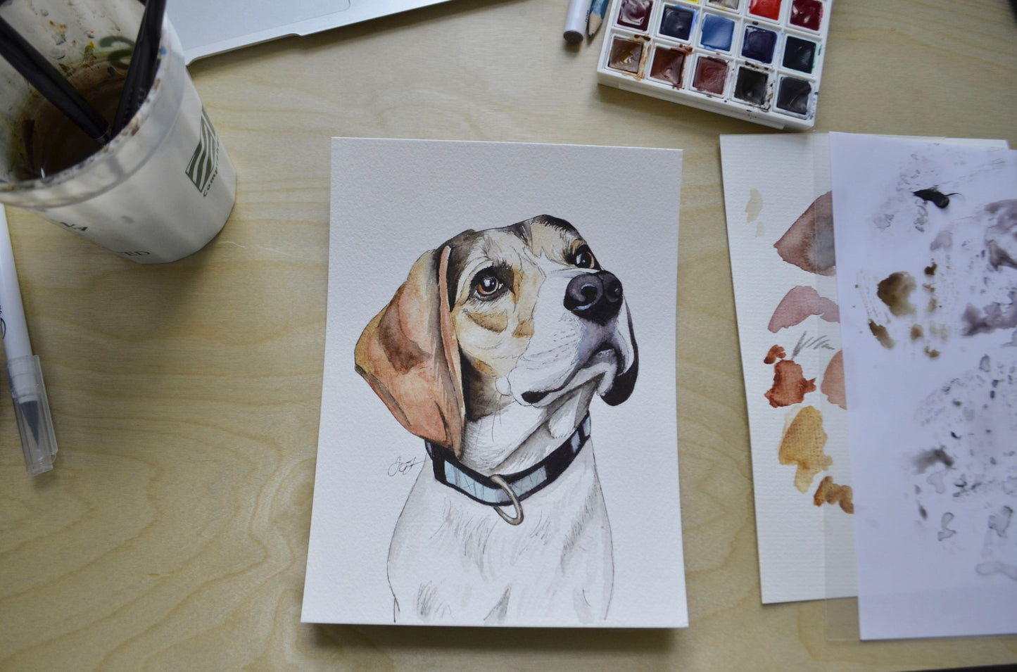 Custom Original Dog Portrait 50% Deposit (Read Description)