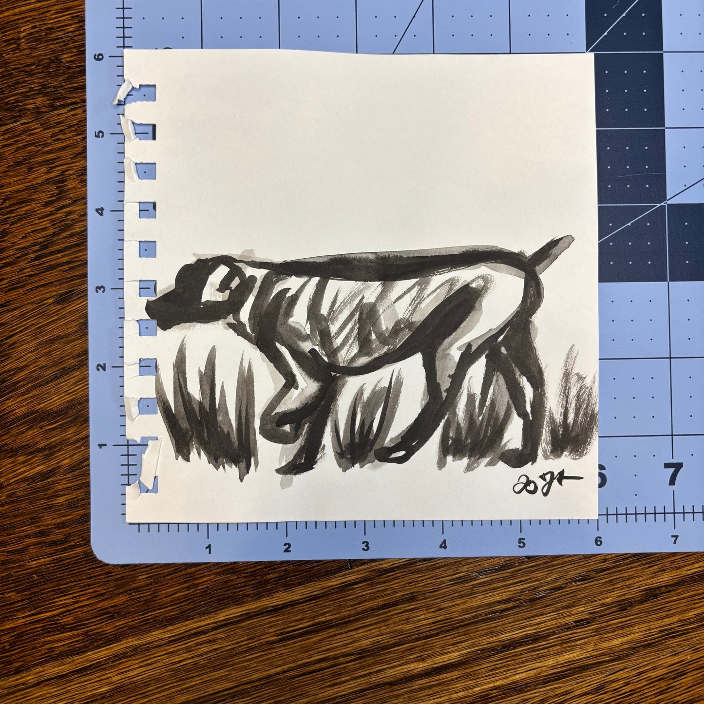 Studio Sale Abstract Dog On Point Original