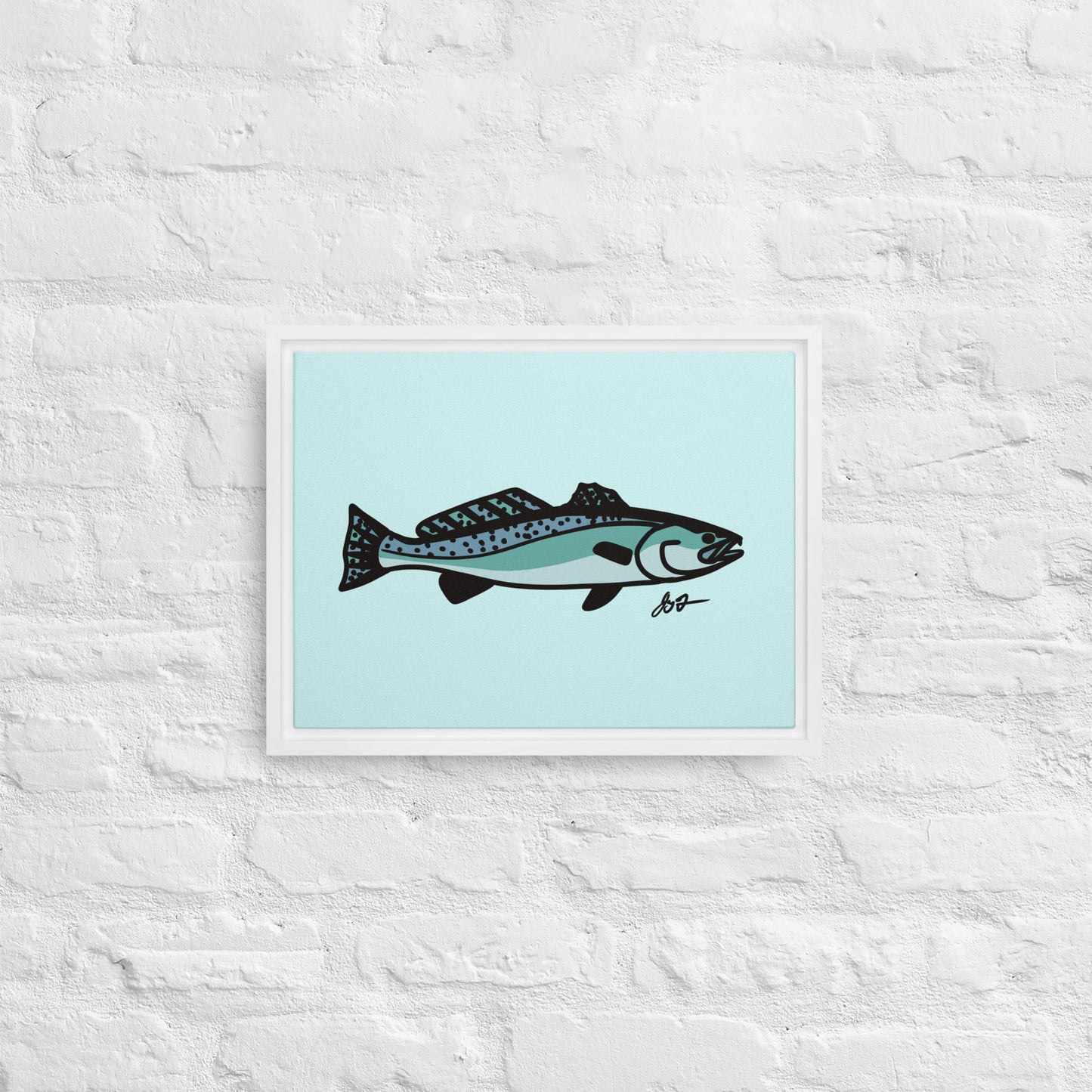Sea Trout Wall Art: Framed Canvas Print