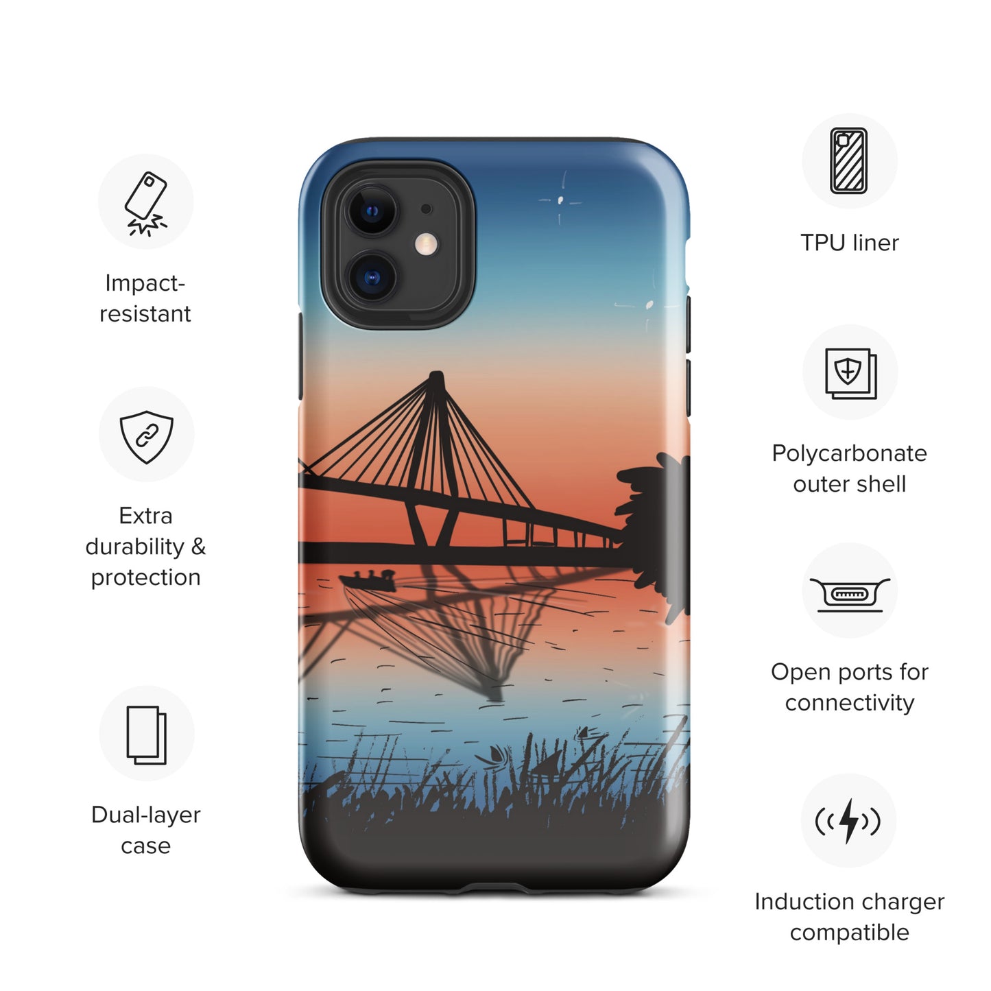 Charleston, SC Ravenel Bridge Sunrise Tough Case for iPhone®