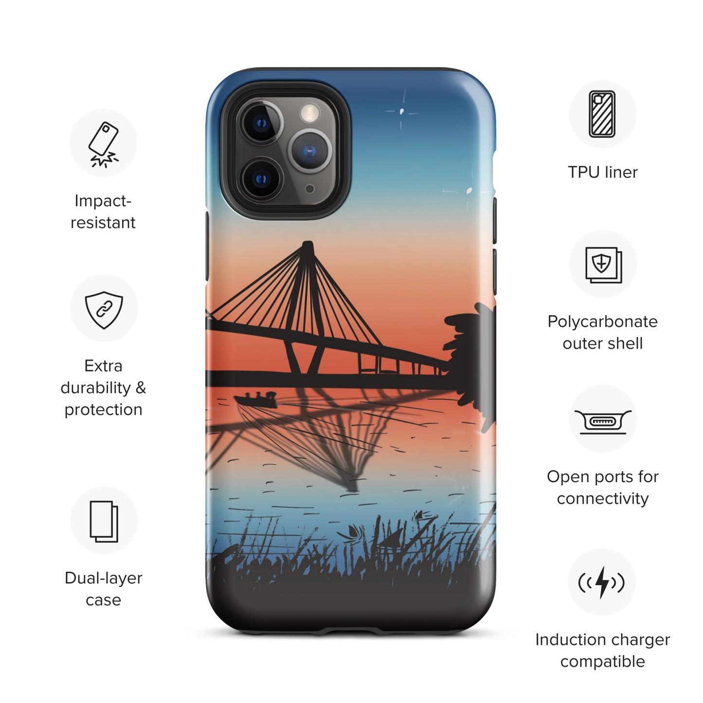 Charleston, SC Ravenel Bridge Sunrise Tough Case for iPhone®