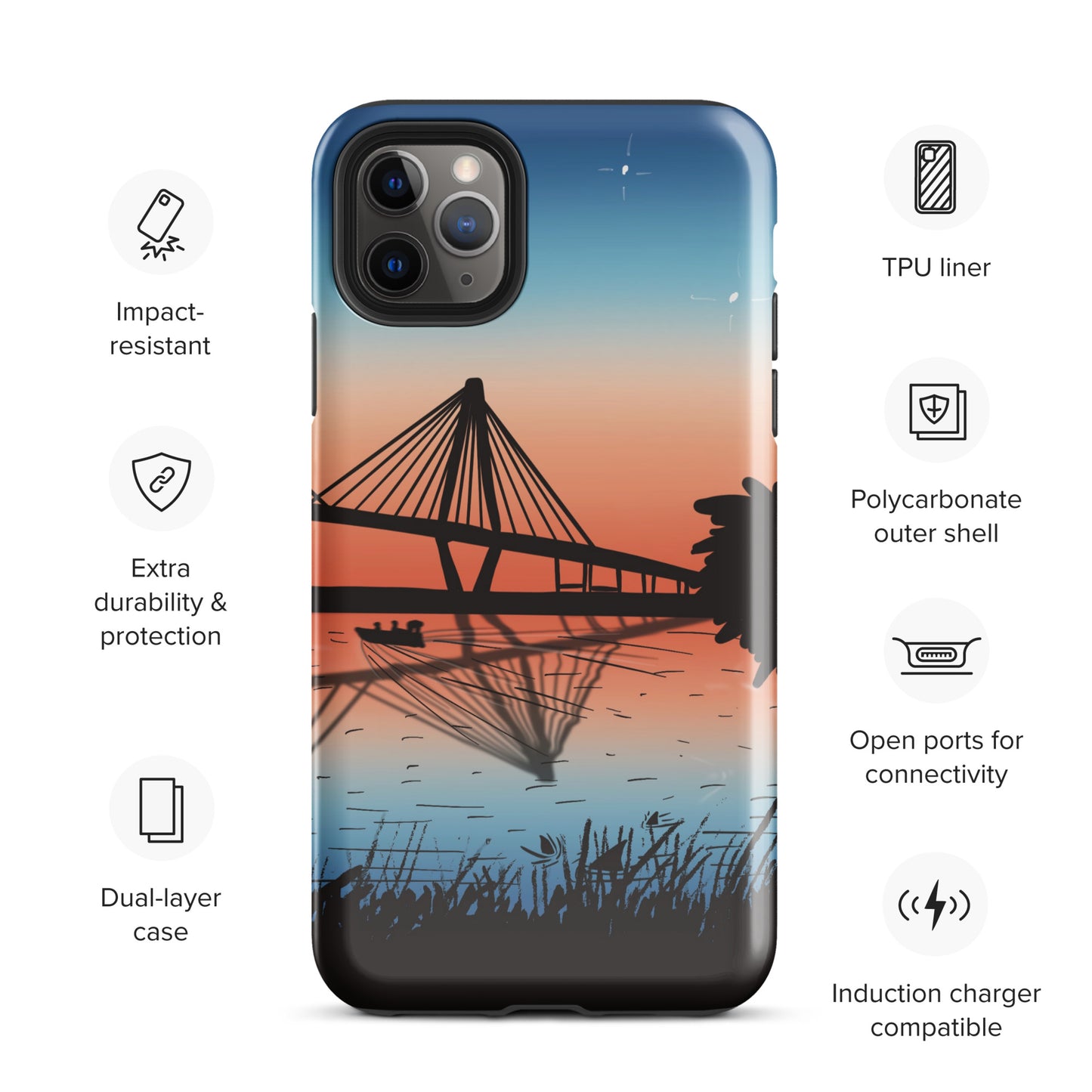 Charleston, SC Ravenel Bridge Sunrise Tough Case for iPhone®