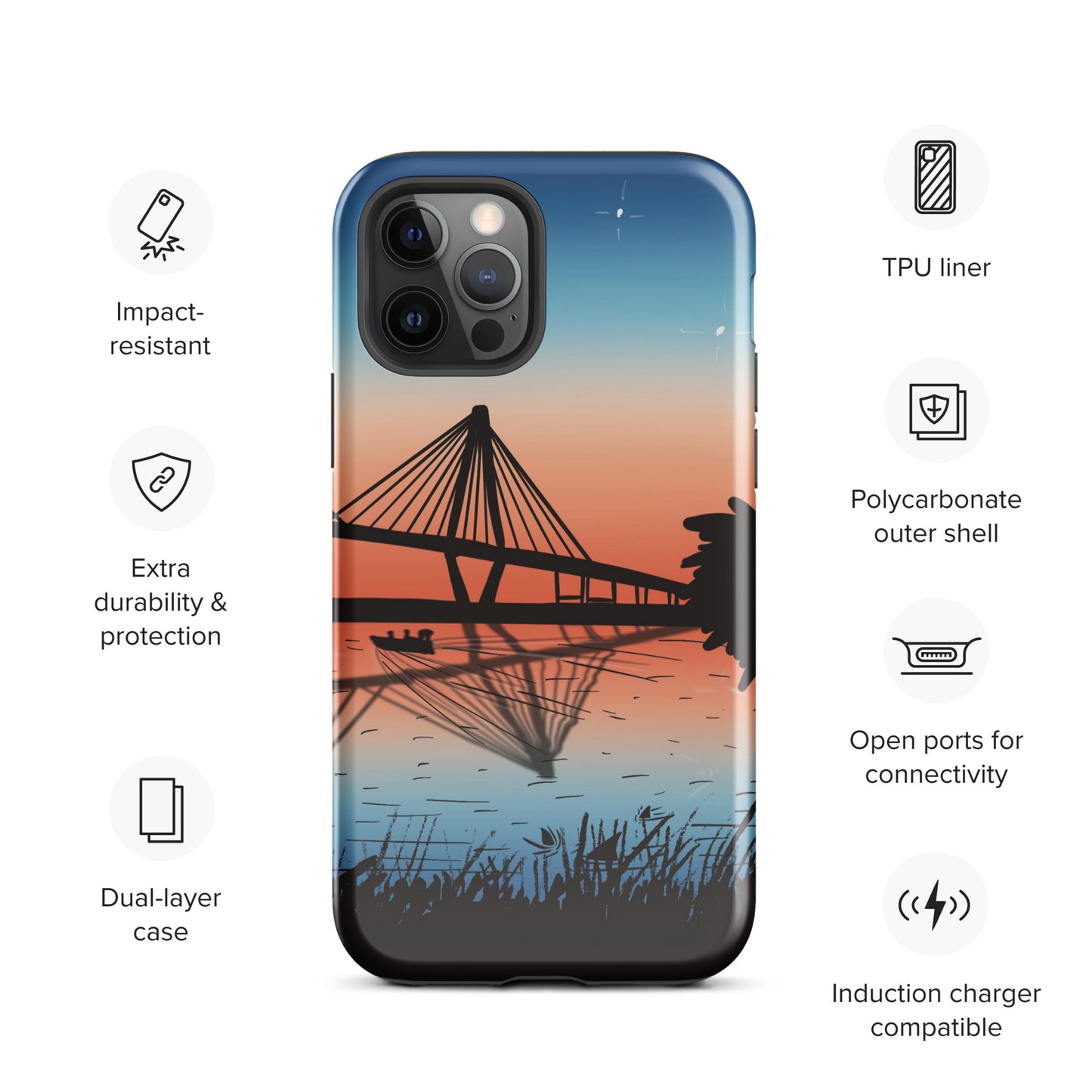 Charleston, SC Ravenel Bridge Sunrise Tough Case for iPhone®