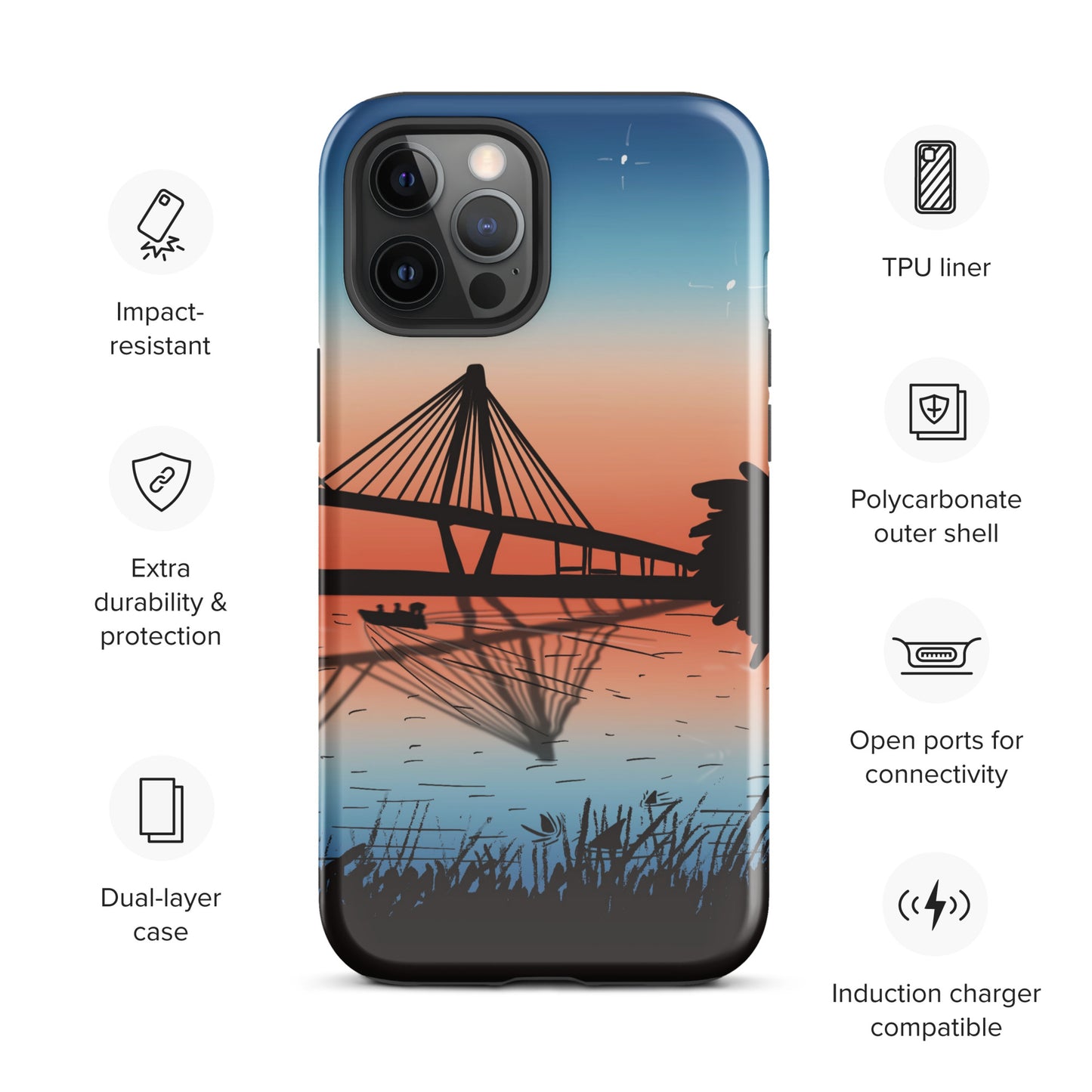 Charleston, SC Ravenel Bridge Sunrise Tough Case for iPhone®