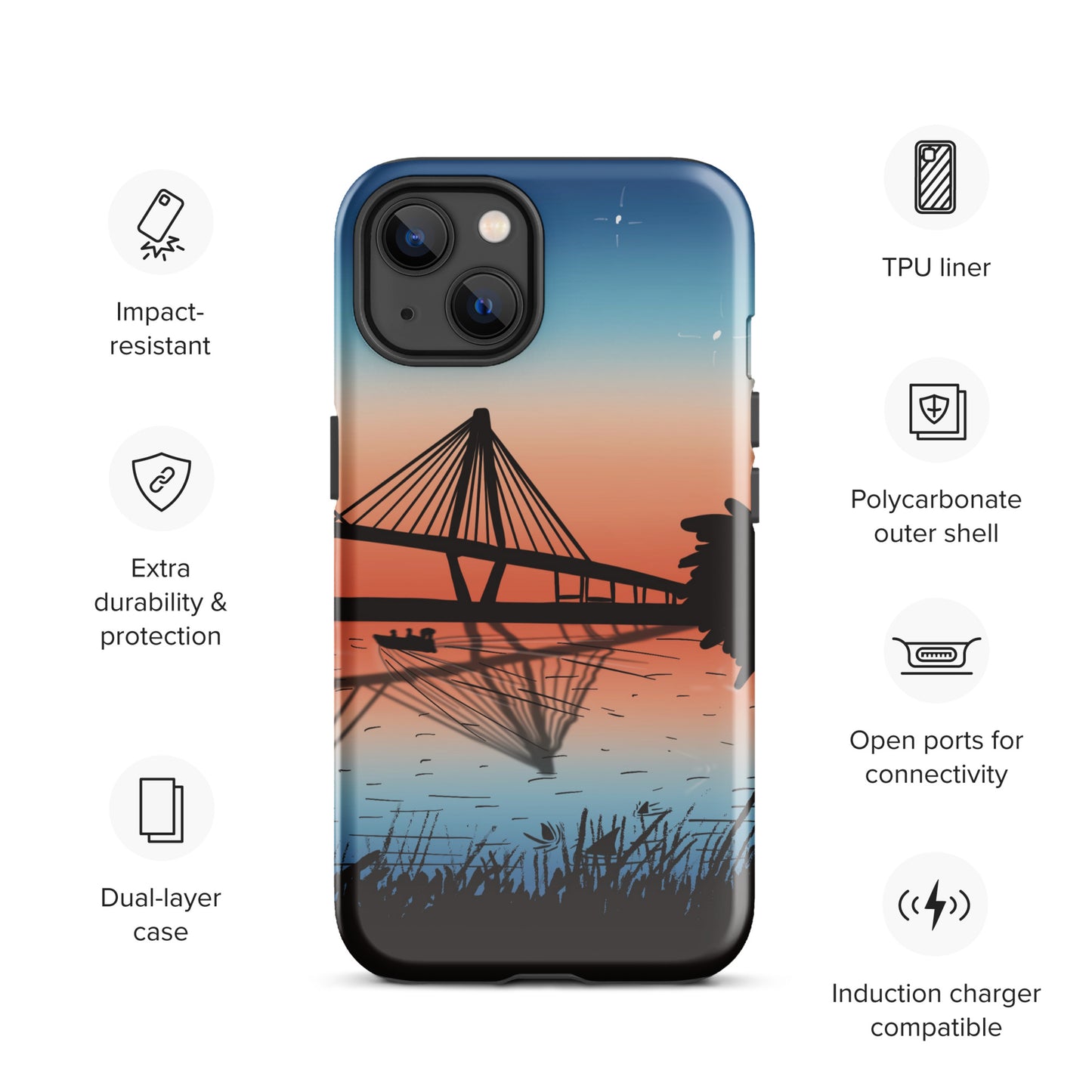Charleston, SC Ravenel Bridge Sunrise Tough Case for iPhone®