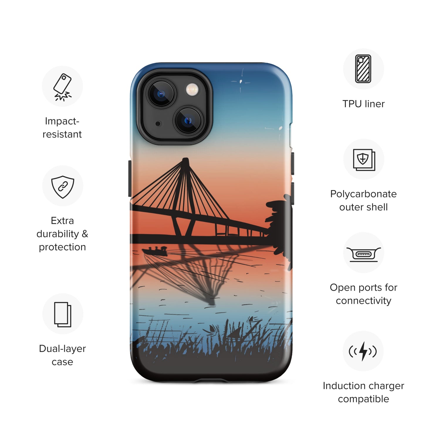 Charleston, SC Ravenel Bridge Sunrise Tough Case for iPhone®