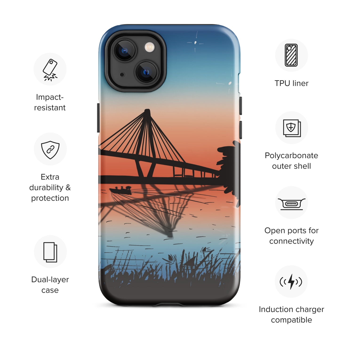 Charleston, SC Ravenel Bridge Sunrise Tough Case for iPhone®