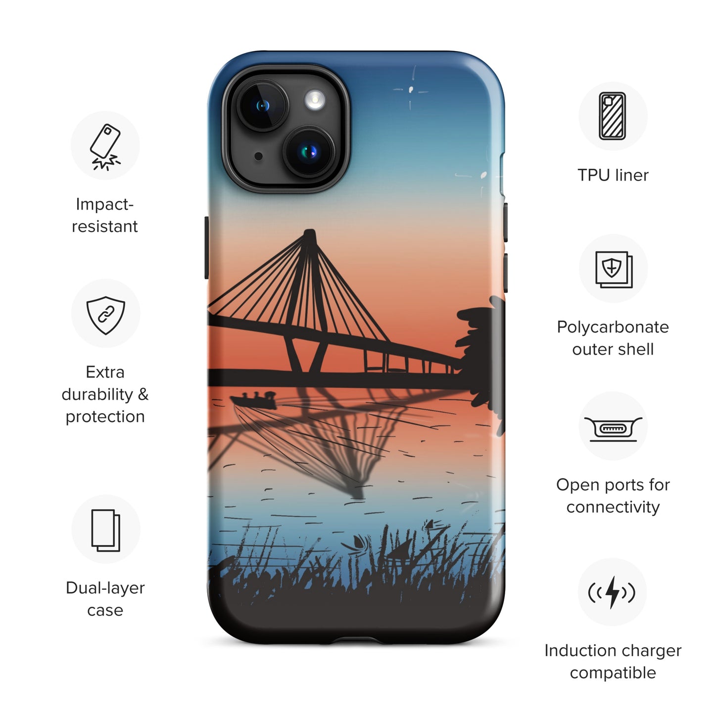 Charleston, SC Ravenel Bridge Sunrise Tough Case for iPhone®