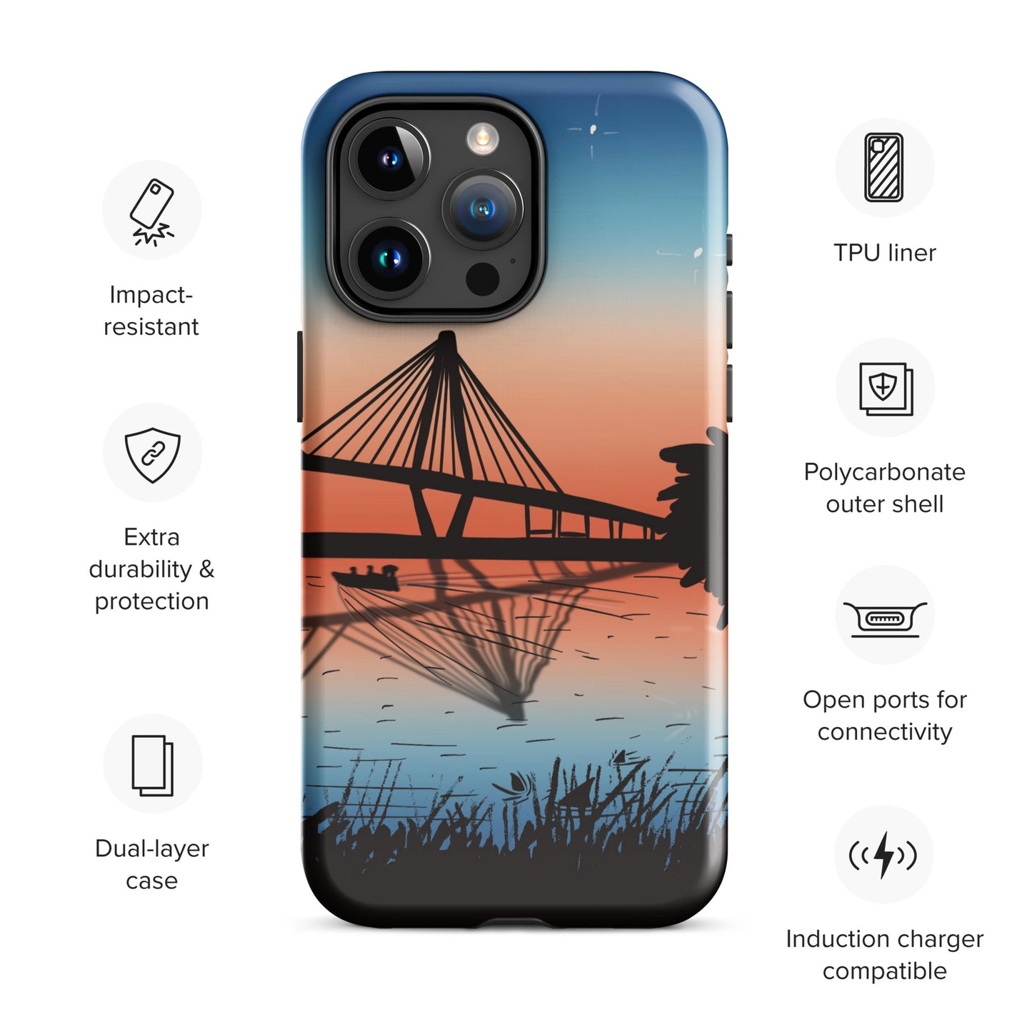 Charleston, SC Ravenel Bridge Sunrise Tough Case for iPhone®