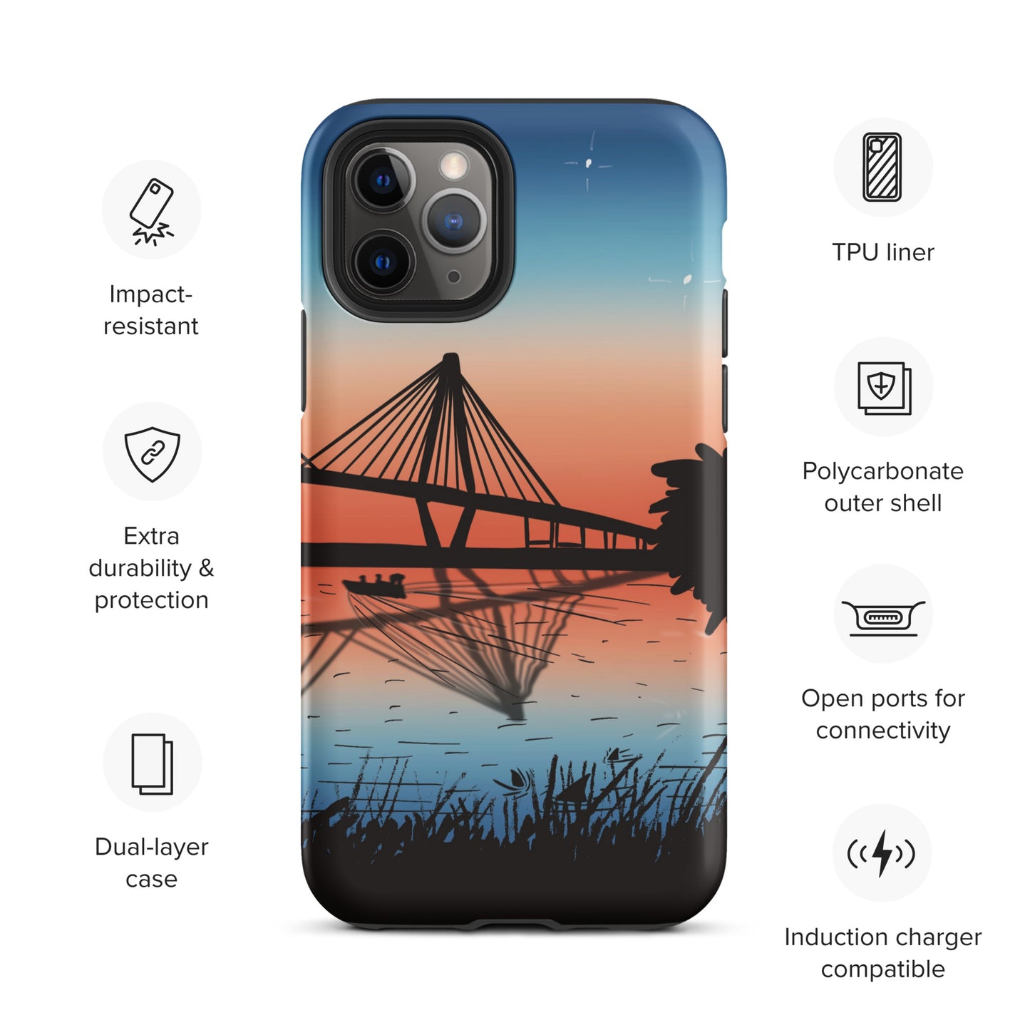 Charleston, SC Ravenel Bridge Sunrise Tough Case for iPhone®