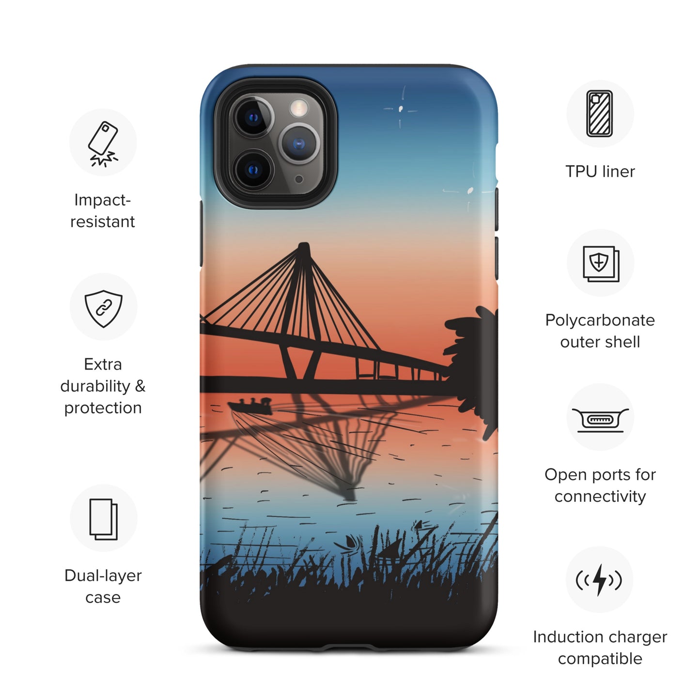 Charleston, SC Ravenel Bridge Sunrise Tough Case for iPhone®