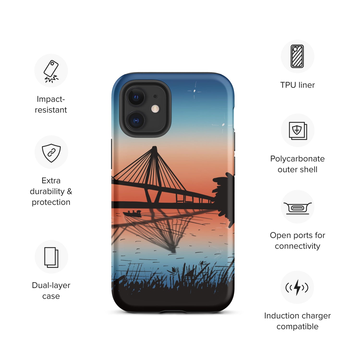 Charleston, SC Ravenel Bridge Sunrise Tough Case for iPhone®