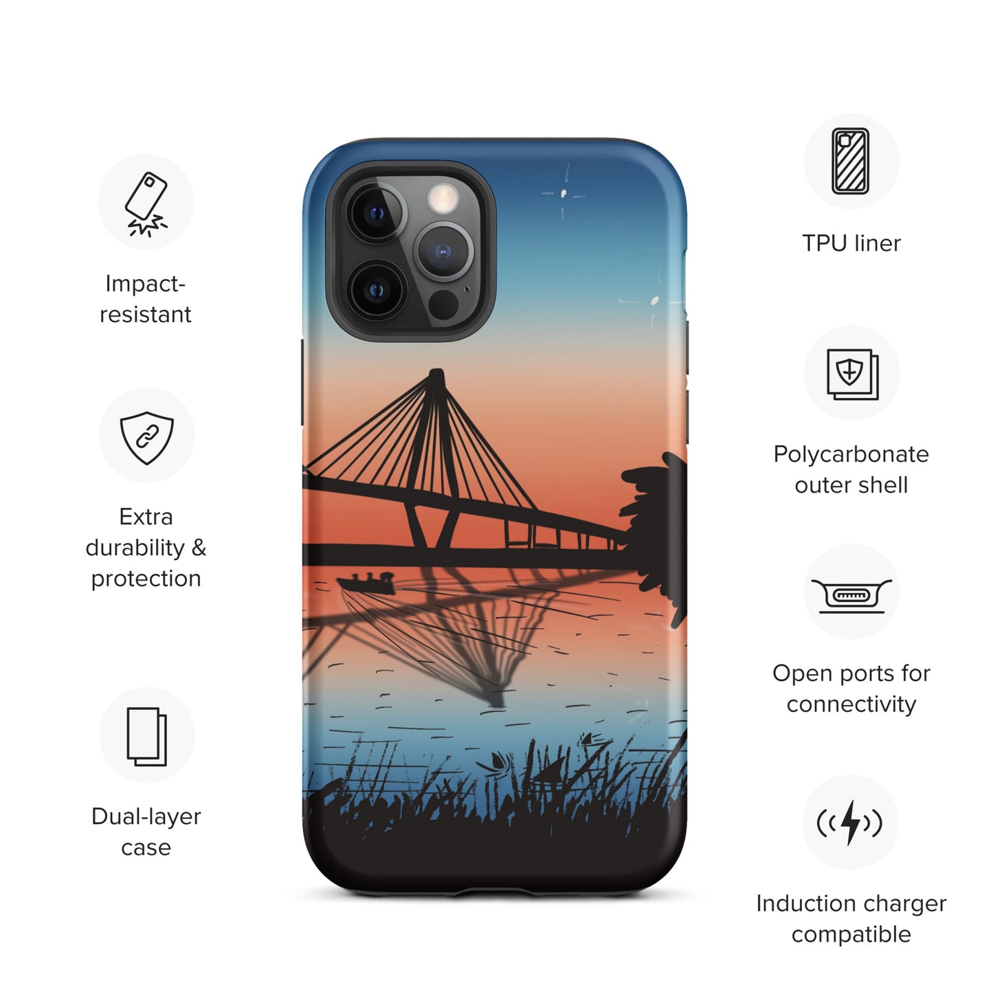 Charleston, SC Ravenel Bridge Sunrise Tough Case for iPhone®