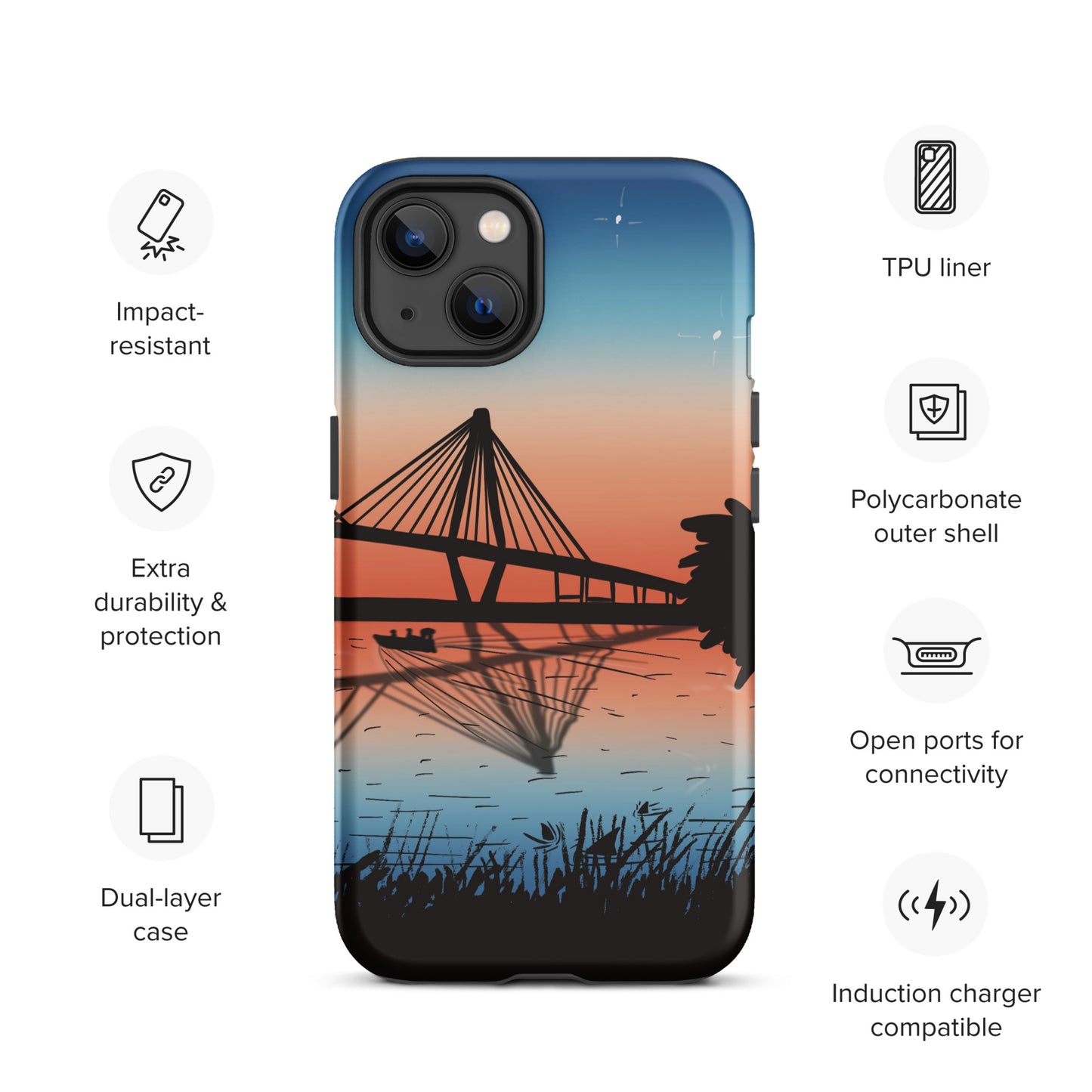 Charleston, SC Ravenel Bridge Sunrise Tough Case for iPhone®