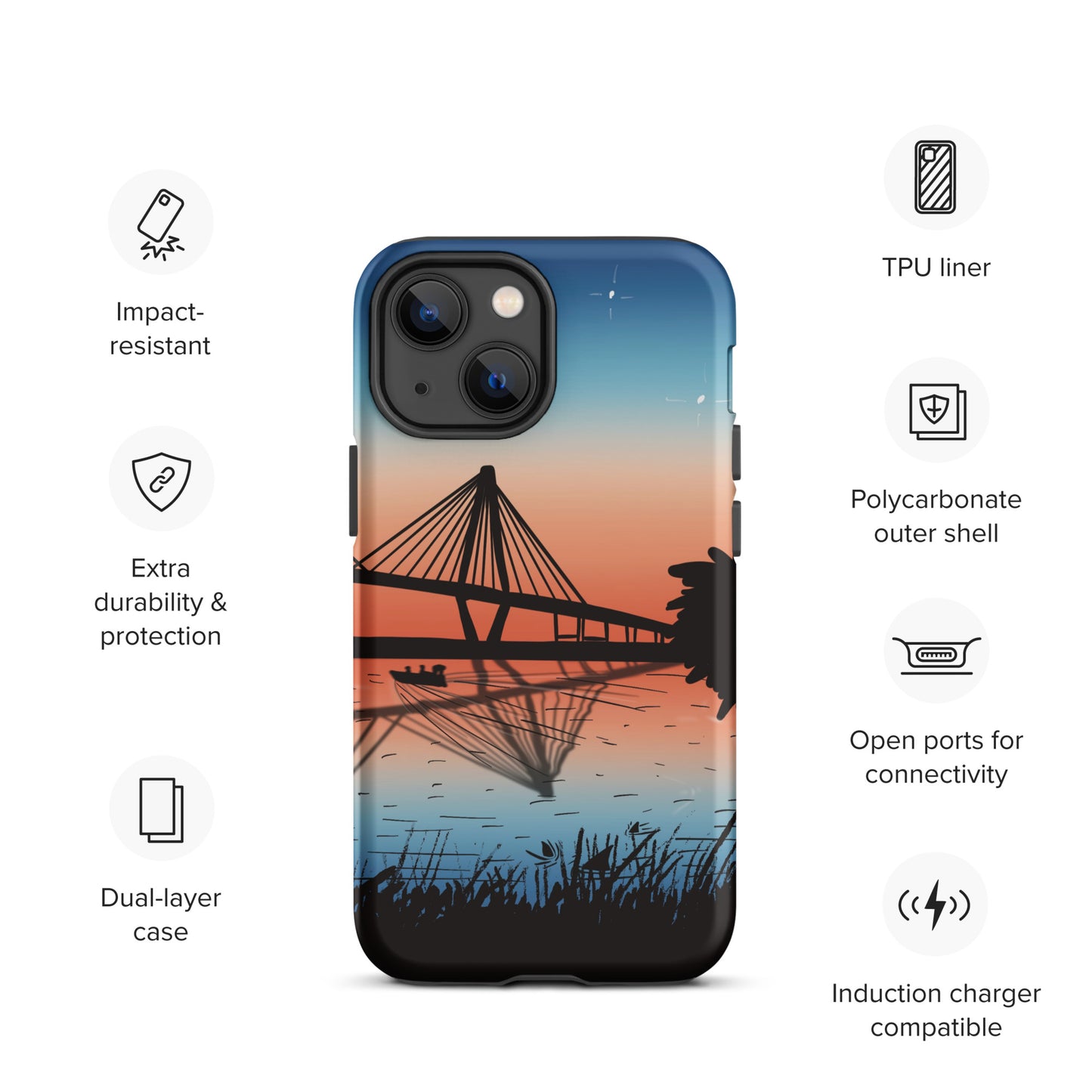 Charleston, SC Ravenel Bridge Sunrise Tough Case for iPhone®