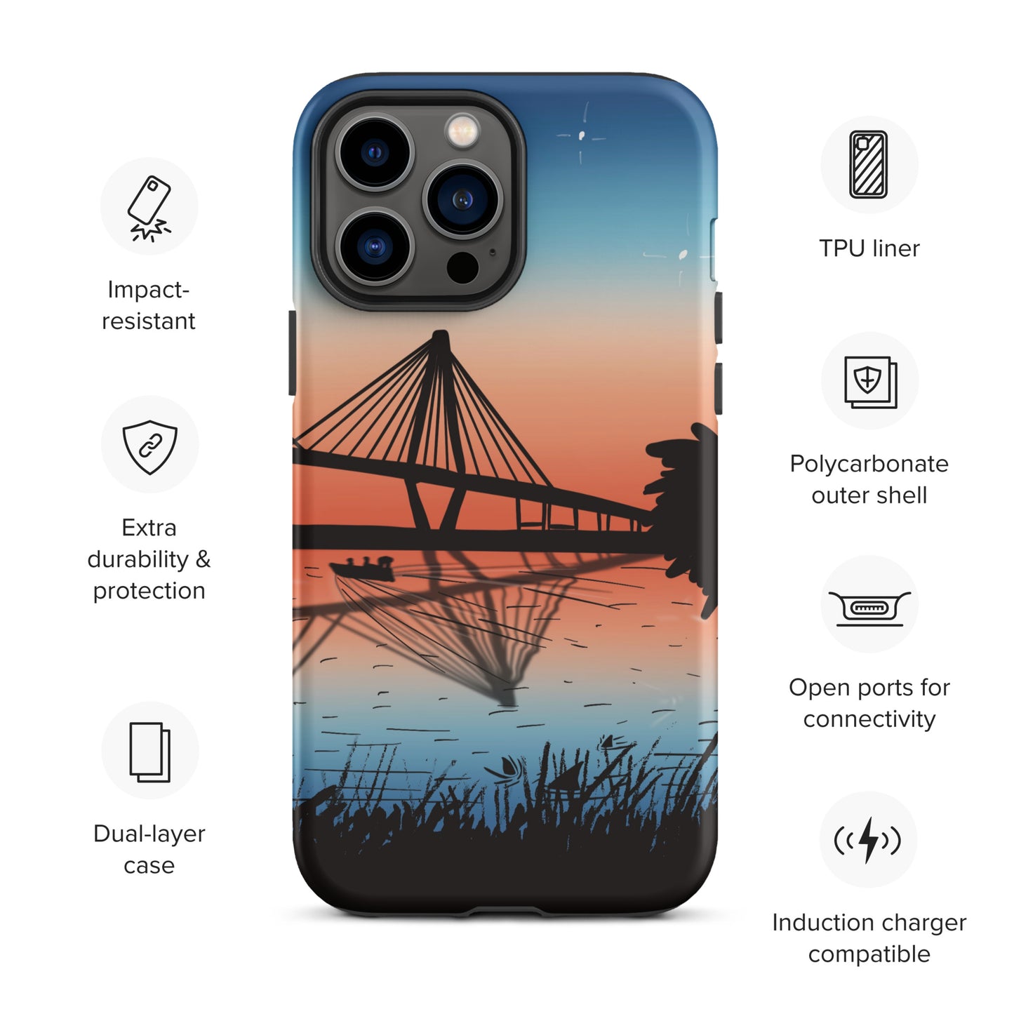 Charleston, SC Ravenel Bridge Sunrise Tough Case for iPhone®