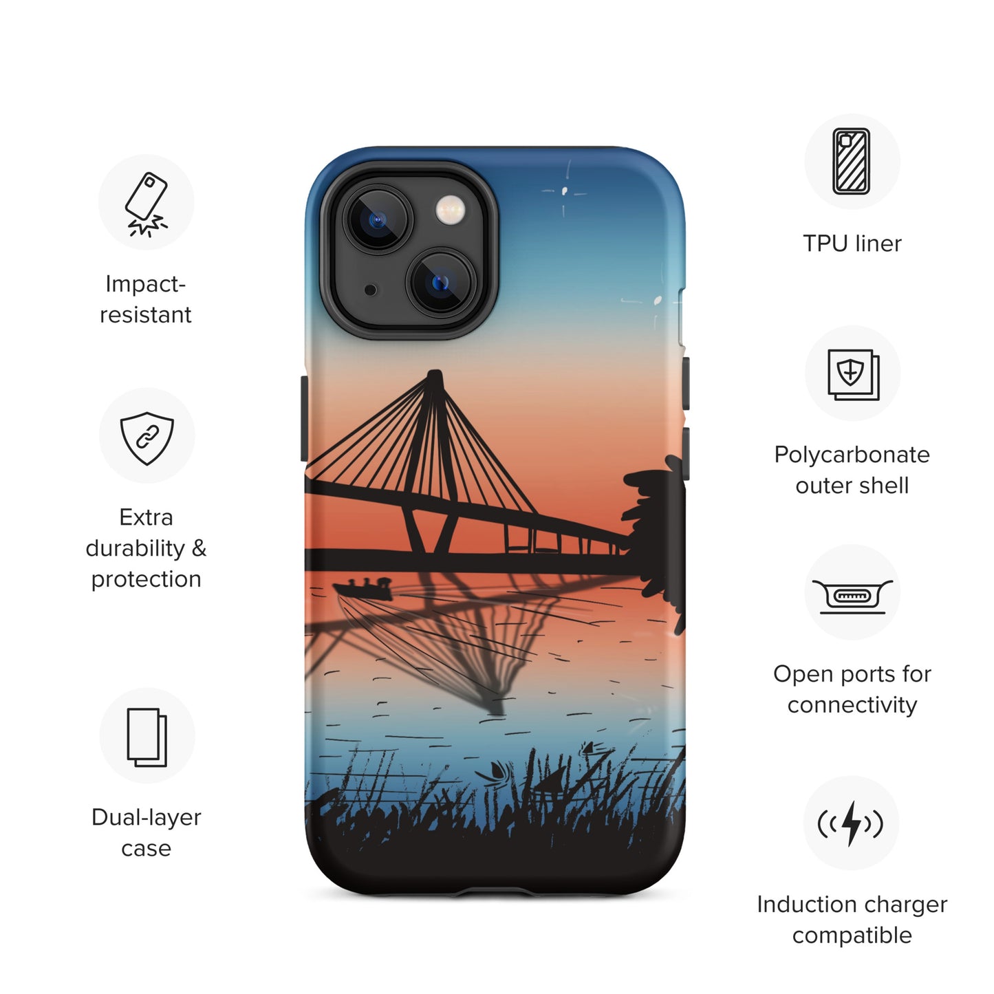 Charleston, SC Ravenel Bridge Sunrise Tough Case for iPhone®