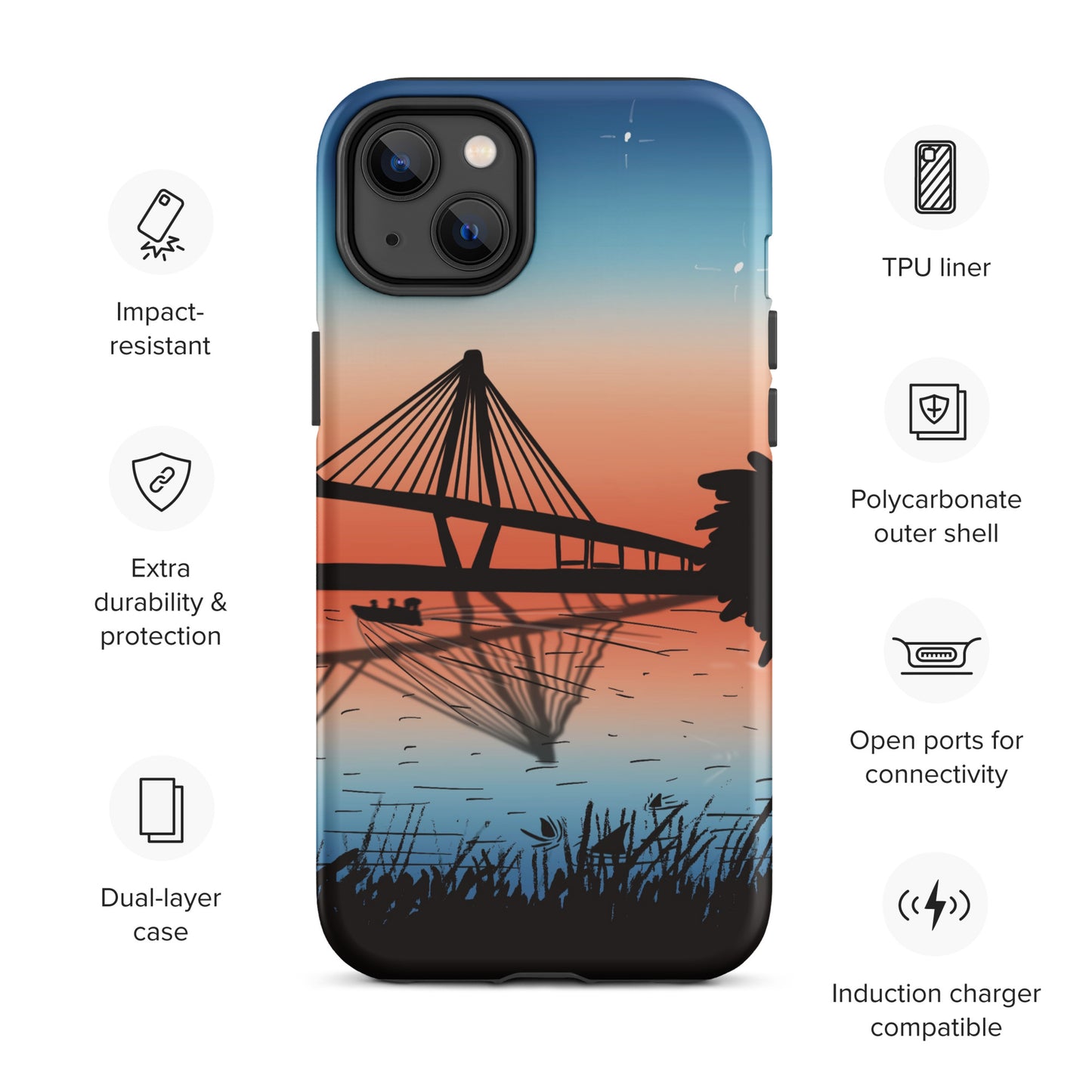 Charleston, SC Ravenel Bridge Sunrise Tough Case for iPhone®
