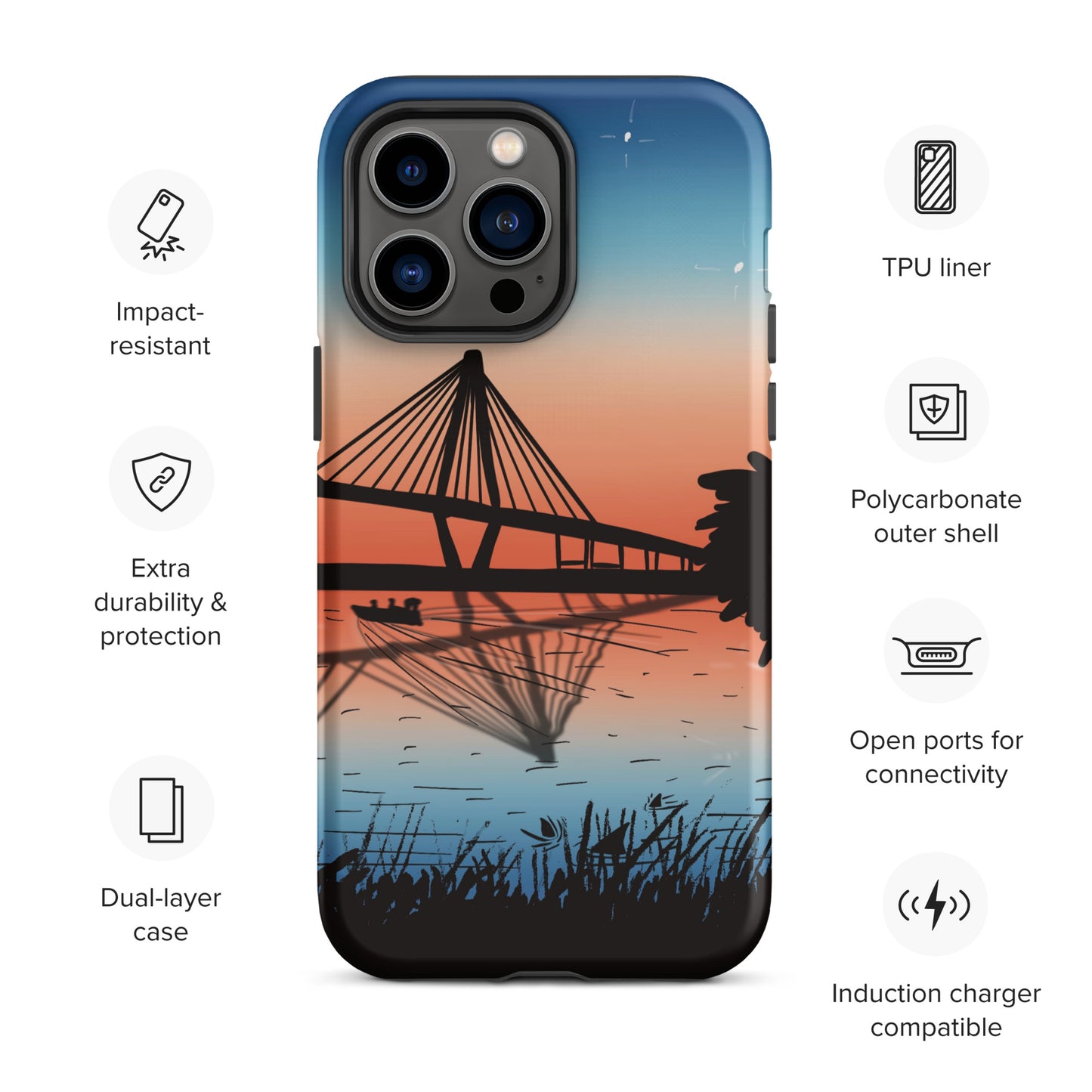 Charleston, SC Ravenel Bridge Sunrise Tough Case for iPhone®