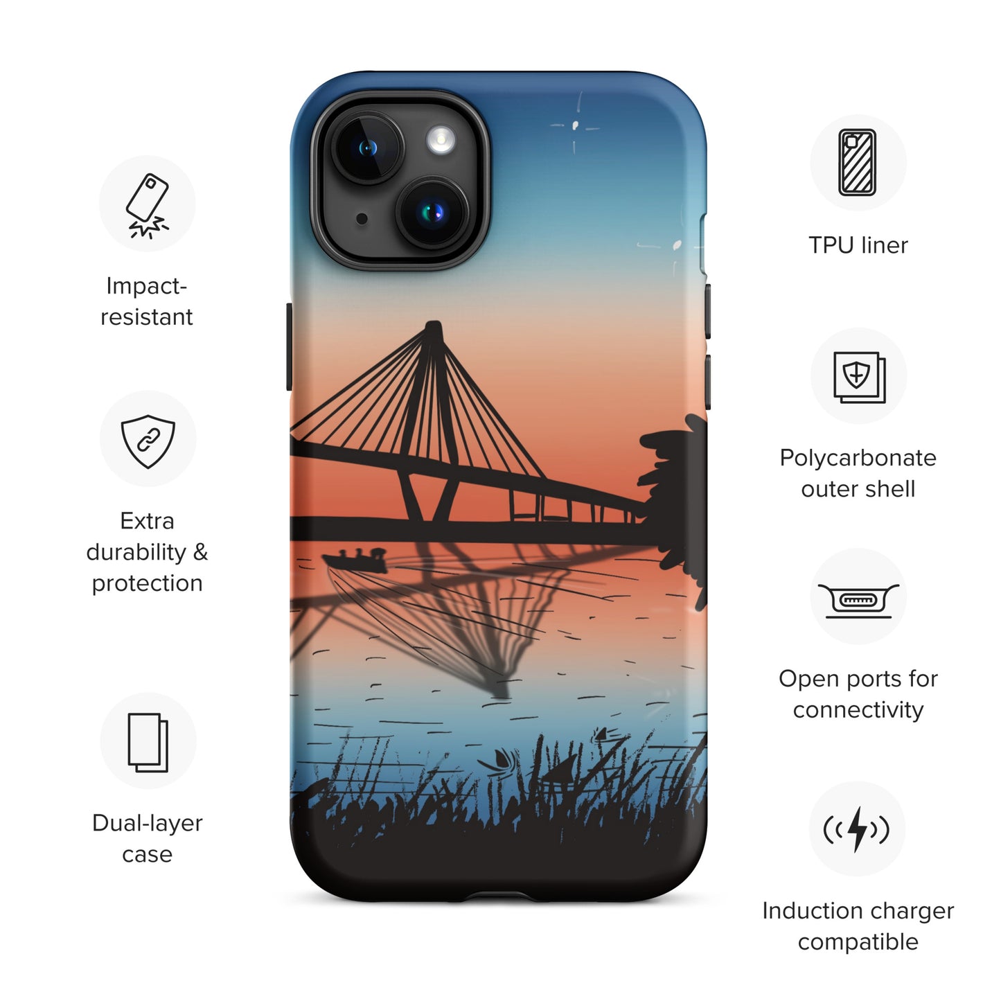 Charleston, SC Ravenel Bridge Sunrise Tough Case for iPhone®