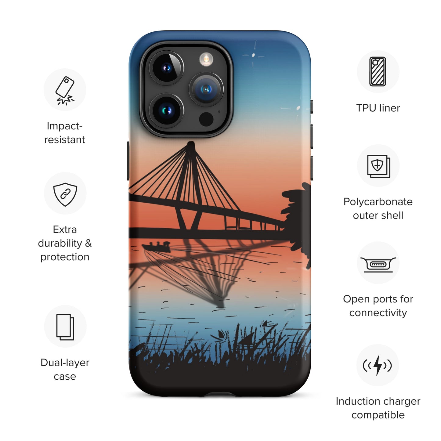 Charleston, SC Ravenel Bridge Sunrise Tough Case for iPhone®