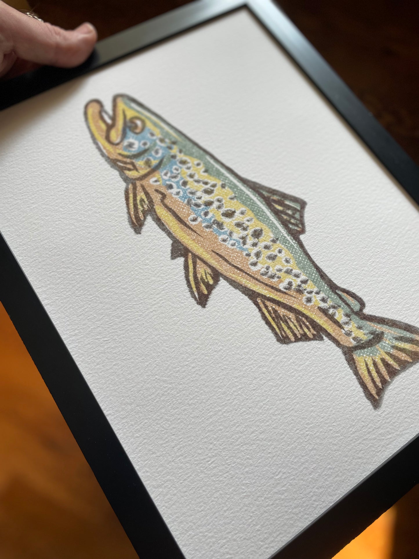 Open Edition: Vintage Brown Trout Print (Frame not included)