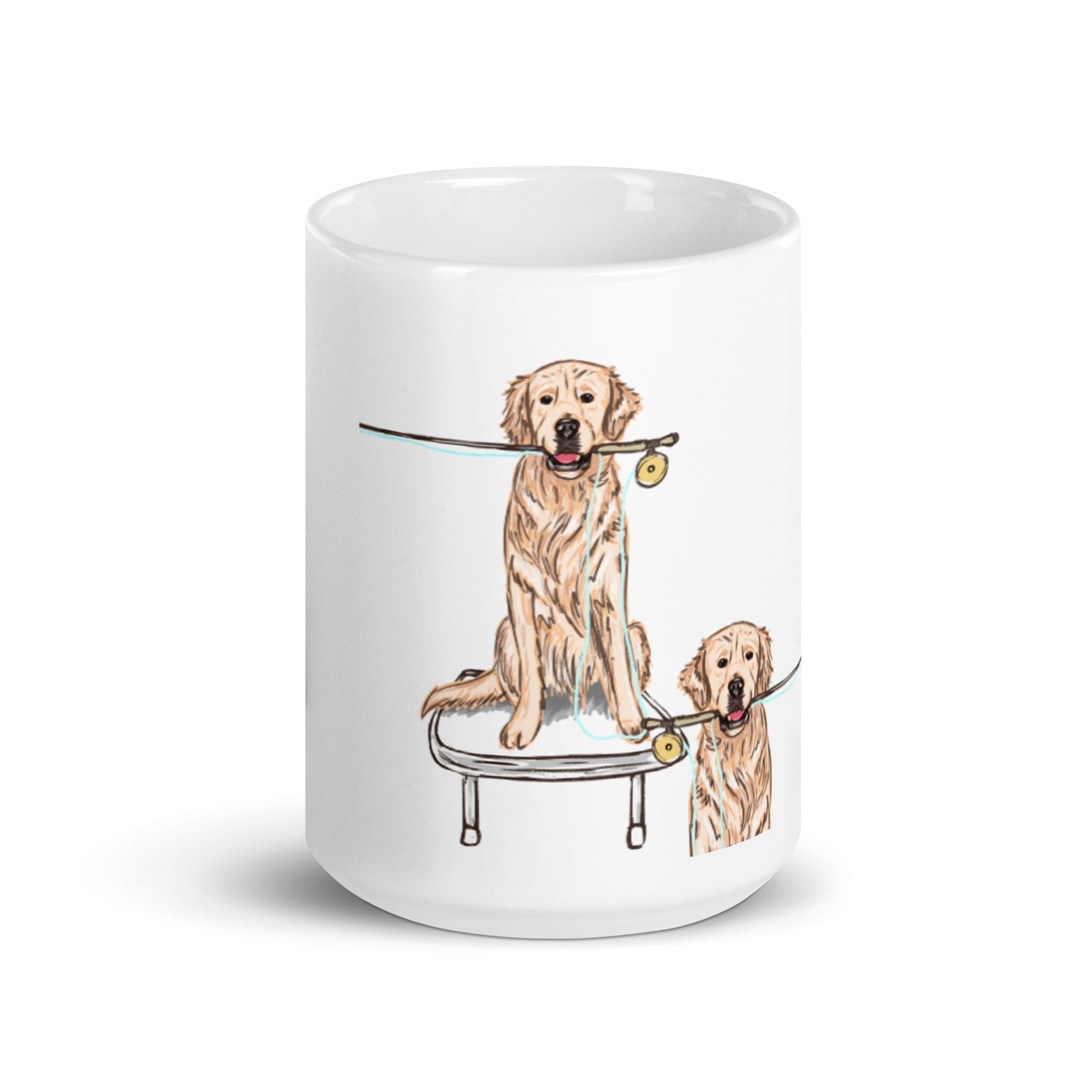 Golden Retriever Fly Fishing Coffee Mug