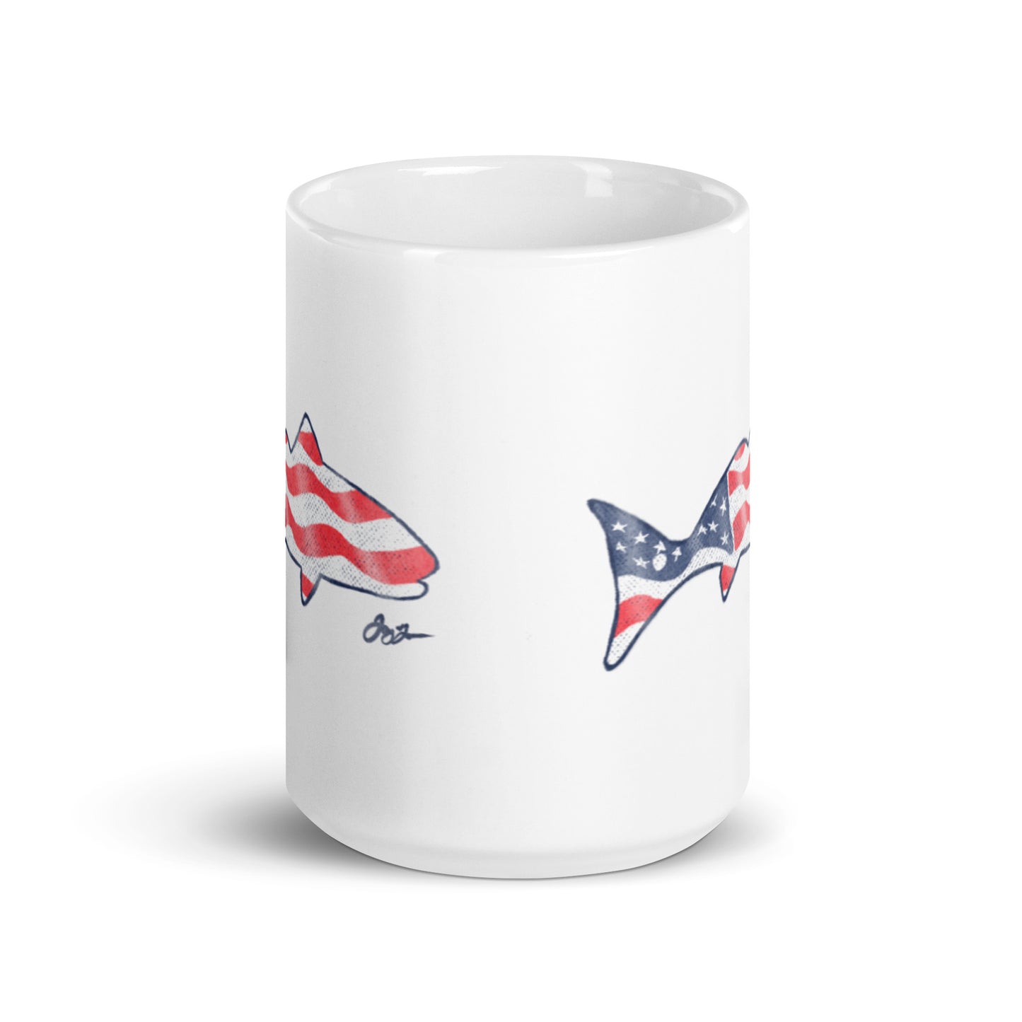 Vintage American Flag Redfish Coffee Mug