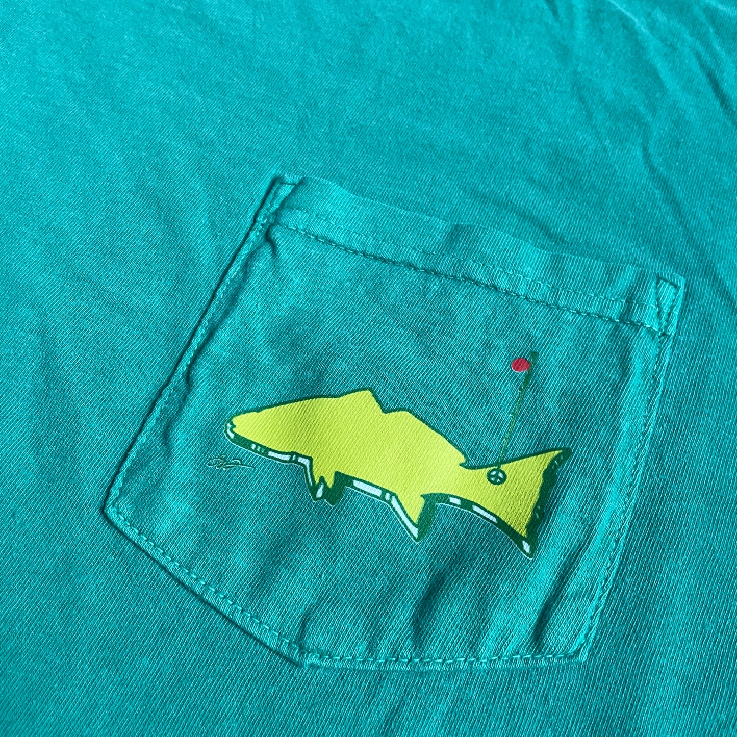 XL Comfort Color Pocket tee Masters Redfish Design