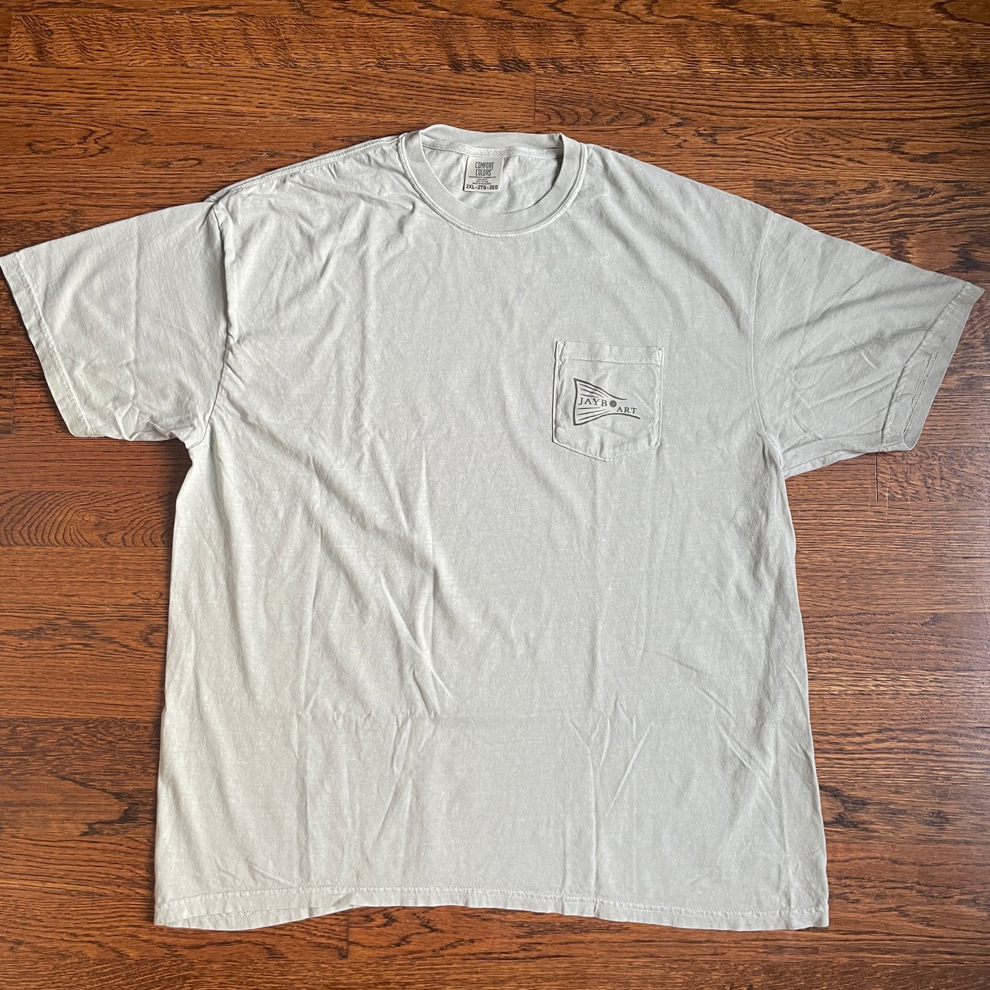 2XL Comfort Color Pocket tee "Push the boats" Design