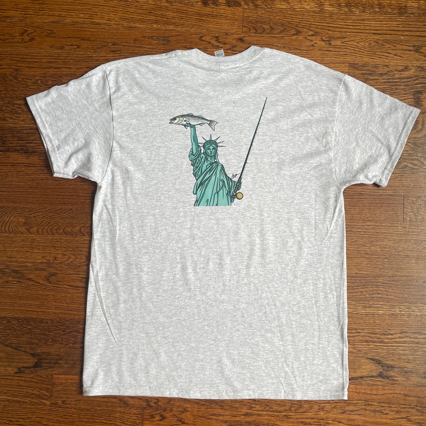 Large Gildan Tee Lady Liberty Design