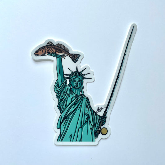 Lady Liberty Redfish Decal