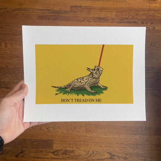 Open Edition: Horned Lizard Don't Tread on Me Print