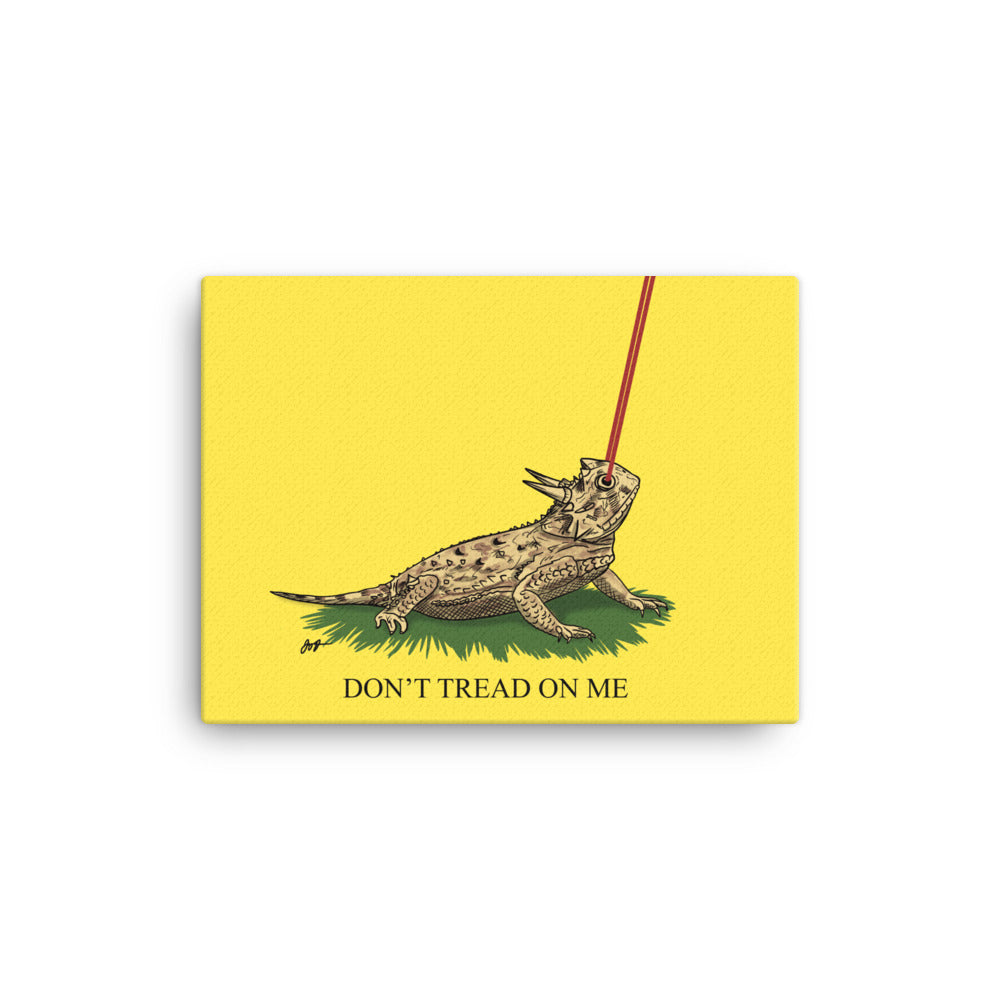 Horned Lizard Don't Tread on Me Canvas Print