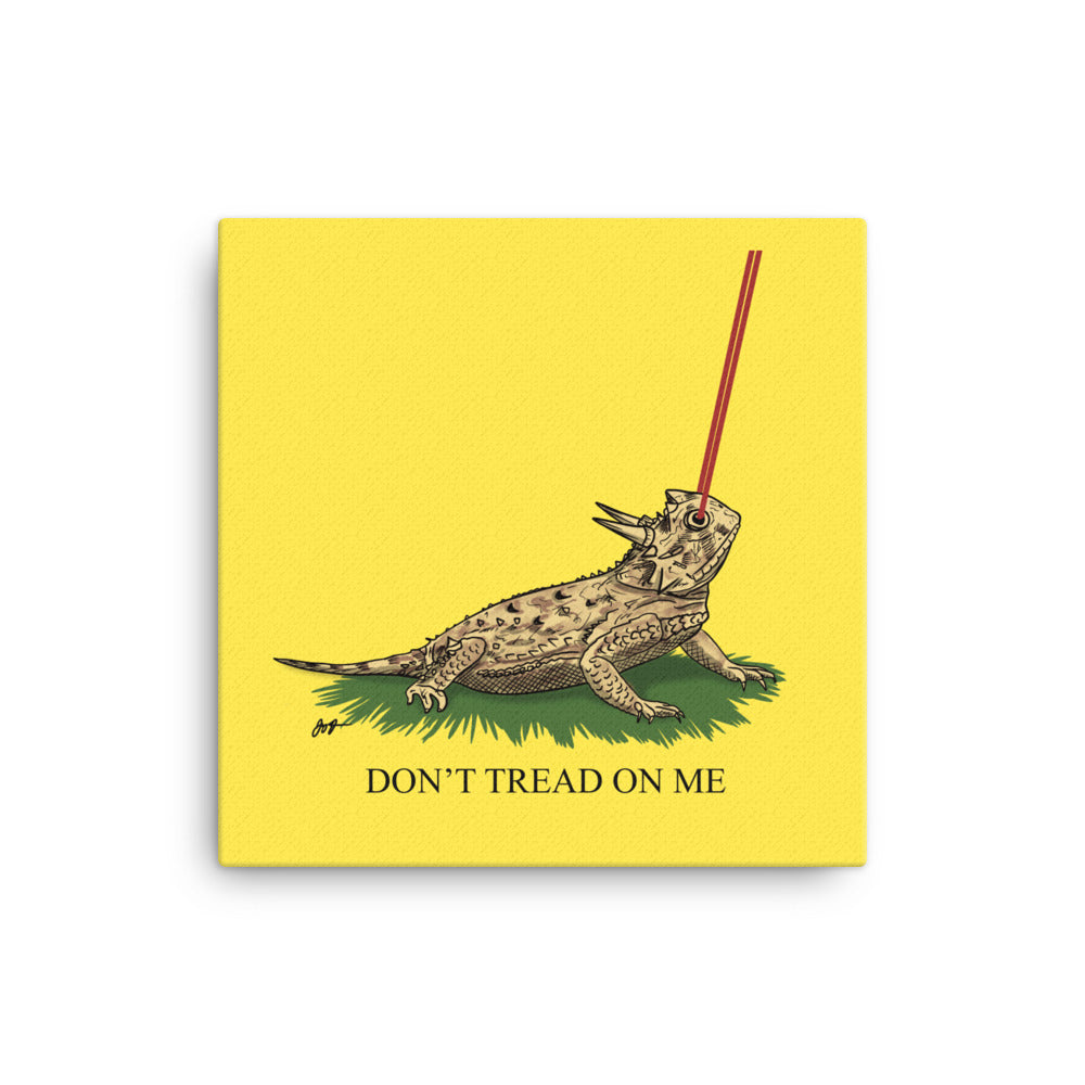 Horned Lizard Don't Tread on Me Canvas Print