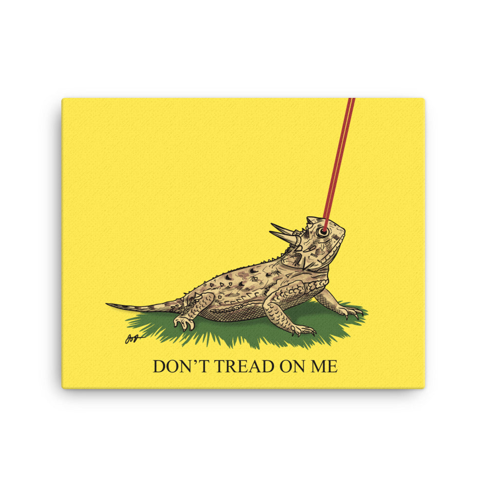 Horned Lizard Don't Tread on Me Canvas Print