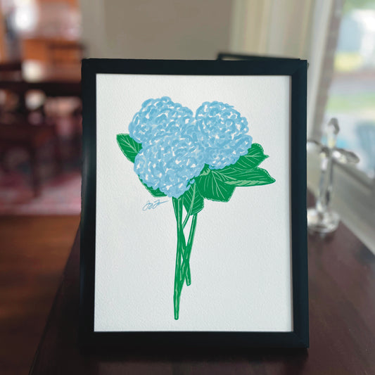 Open Edition: Hydrangea Flower Print (frame sold separately)