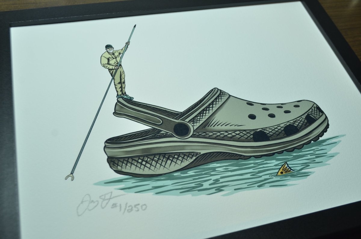 Flip's Technical Croc Print (Frame not included) - Jaybo Art