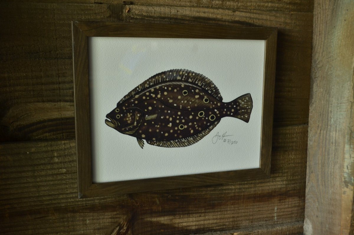 Flounder Print (Frame not included) - Jaybo Art