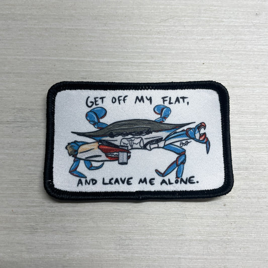 Funny Blue Crab Hat Patch with Iron on Backing by Jaybo Art