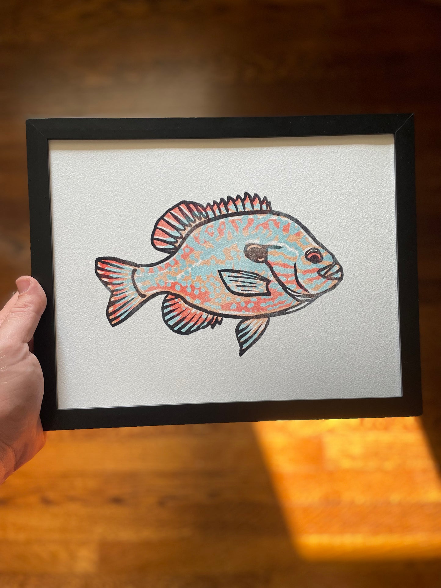 Open Edition: Vintage Pumpkinseed Print (Frame not included)