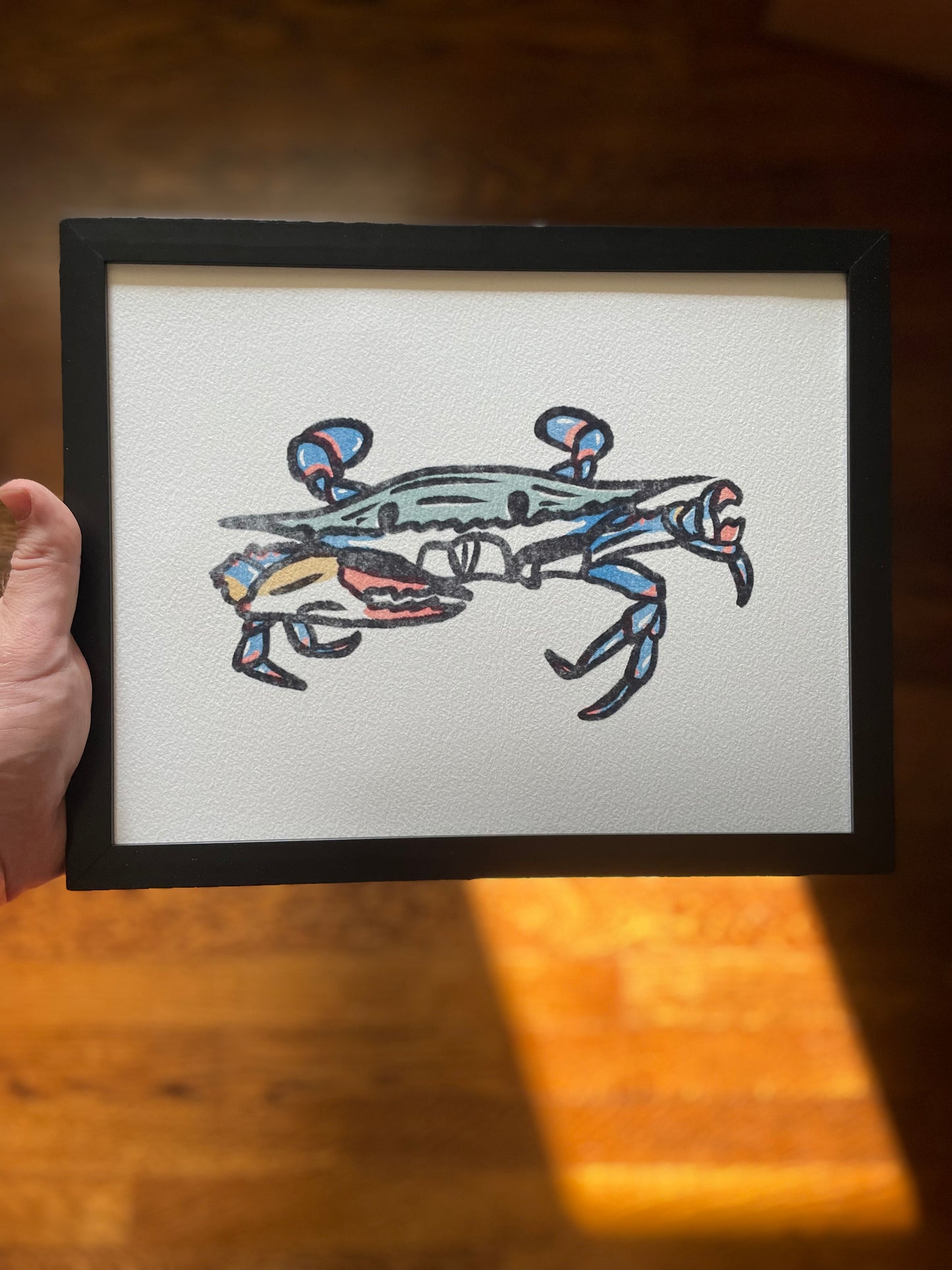 Open Edition: Vintage Blue Crab Print (Frame not included)