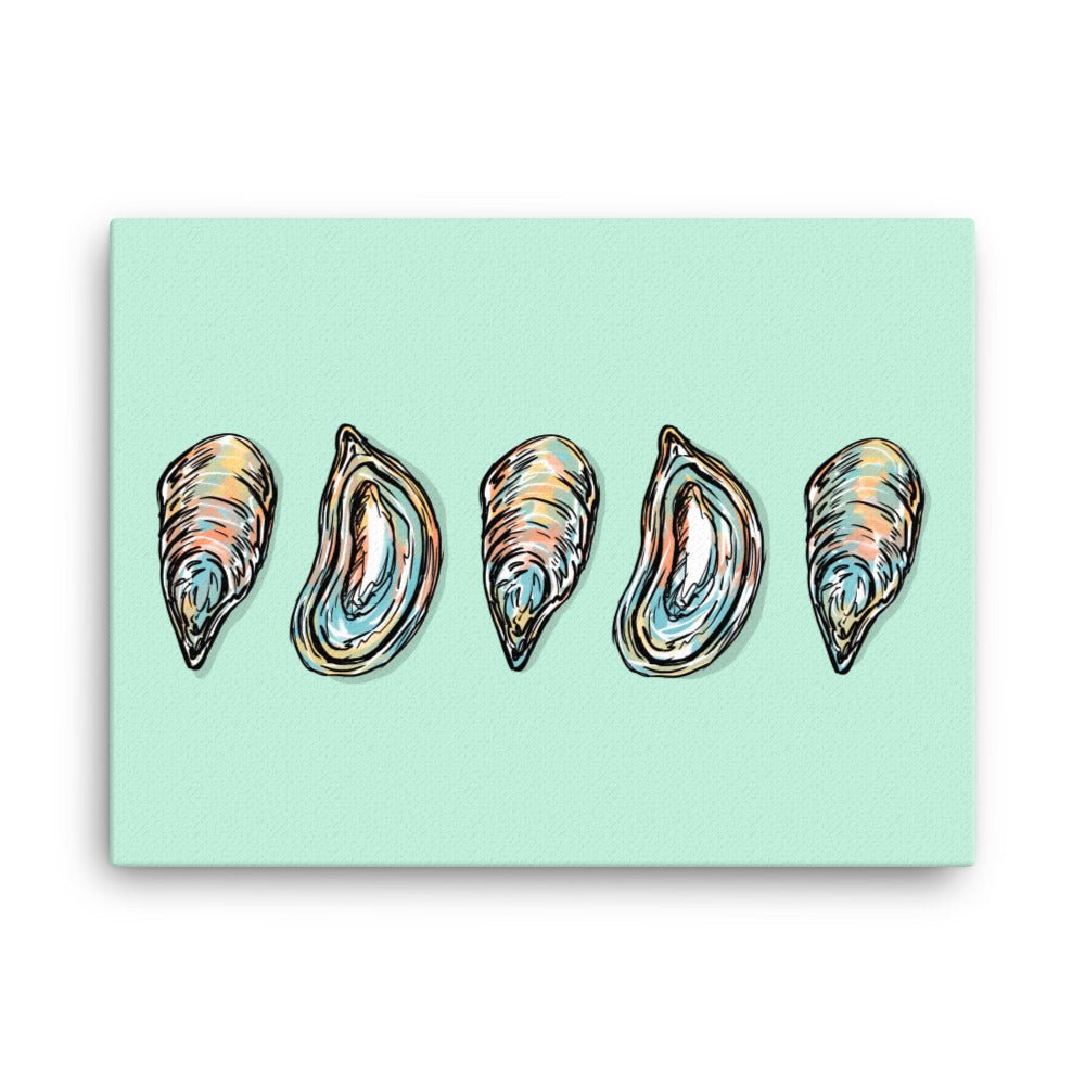 Oysters Canvas Print - Jaybo Art