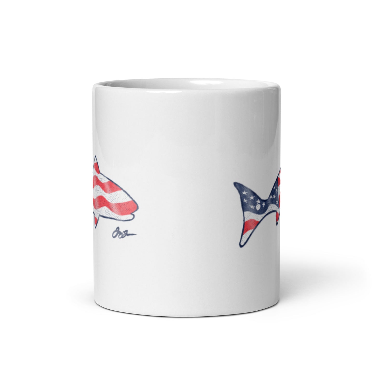 Vintage American Flag Redfish Coffee Mug